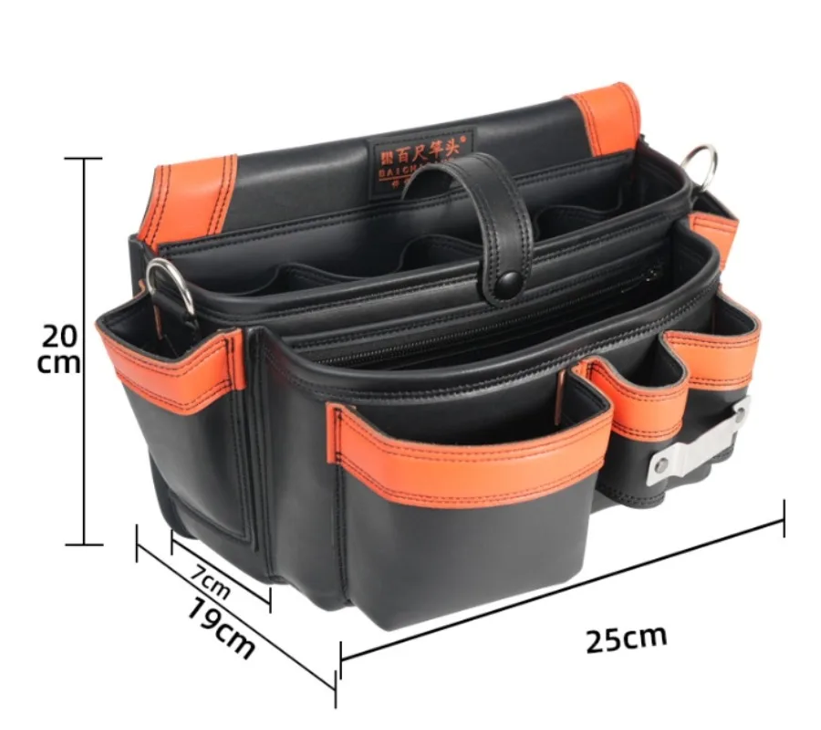 Electrician Maintenance Waist Bag Microfiber Leather Hardware Tool Waist Bag Construction Home Appliance Installation Kit