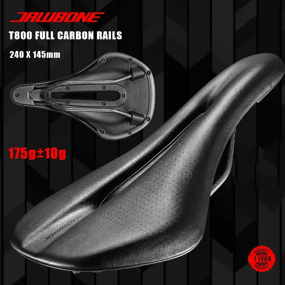 

2025 JAWBONE Carbon Bike Saddle 145MM Super Light 175g Road MTB Racing PU Soft Gravel Seat Cushion Bicycle Cycling Accessories