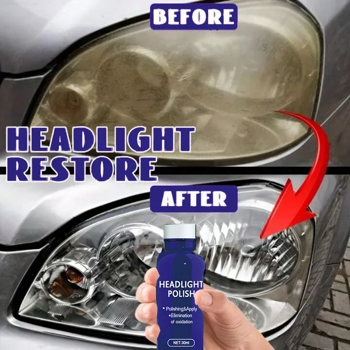 

Car Headlight Restoration Polishing Kits Headlamp Scratch Remover Repair Fluid Cleaning Remove Oxidation Headlight Polish Liquid