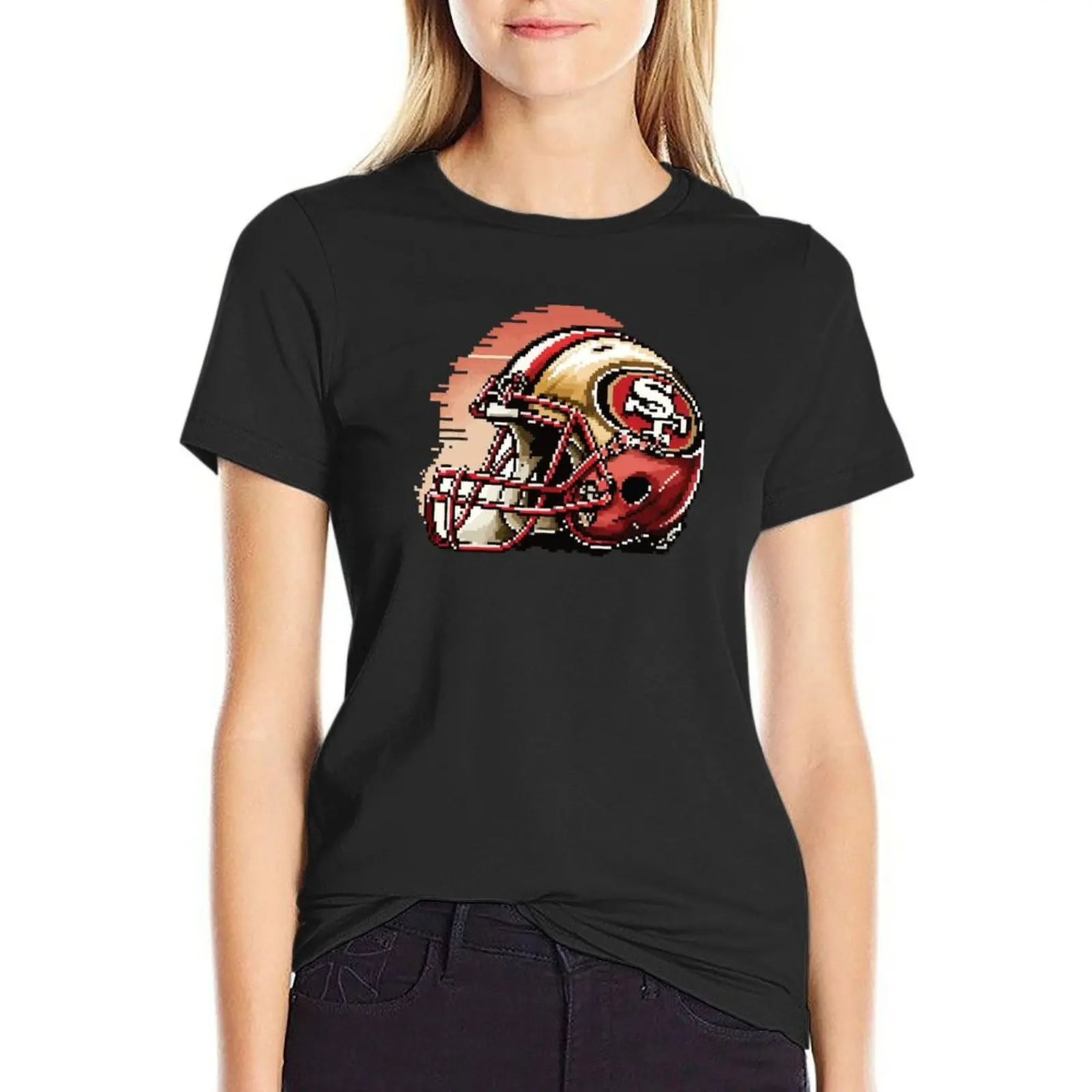 49ers 8 bit T-Shirt customs design your own lady clothes tees summer tops fashion woman blouse 2024