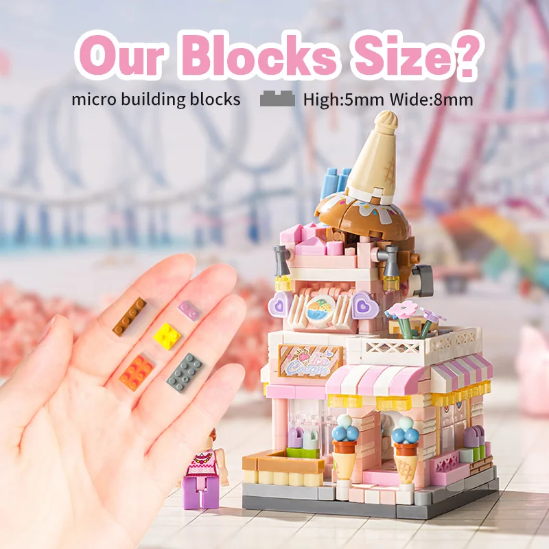 Mini Building Blocks City Landscape Model Building Block Toys Mini Blocks Creative Thinking Diy Toys For Children Toys For Girl