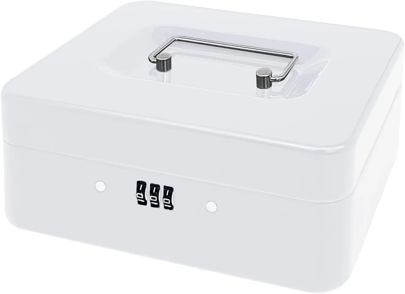 Caja Fuerte para Dinero con Cerradura de Combinación, Caja Fuerte para Almacenamiento, Compartimentos Amplios, Caja de Almacenaje