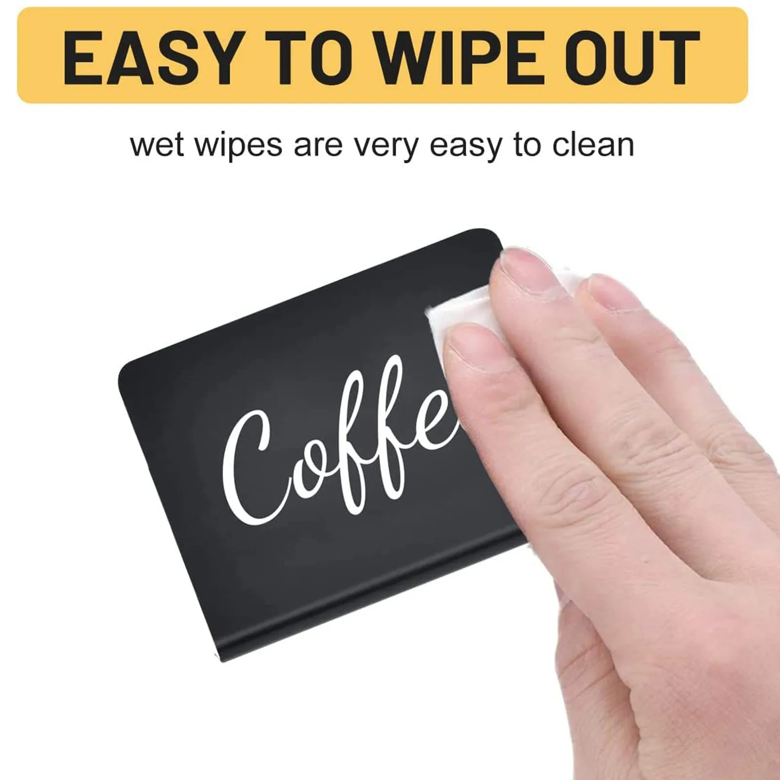 ZK40 Set di mini lavagne da 20 pezzi, display cancellabile facile da scrivere, segni di lavagna nera con penna per salone di bellezza per matrimoni