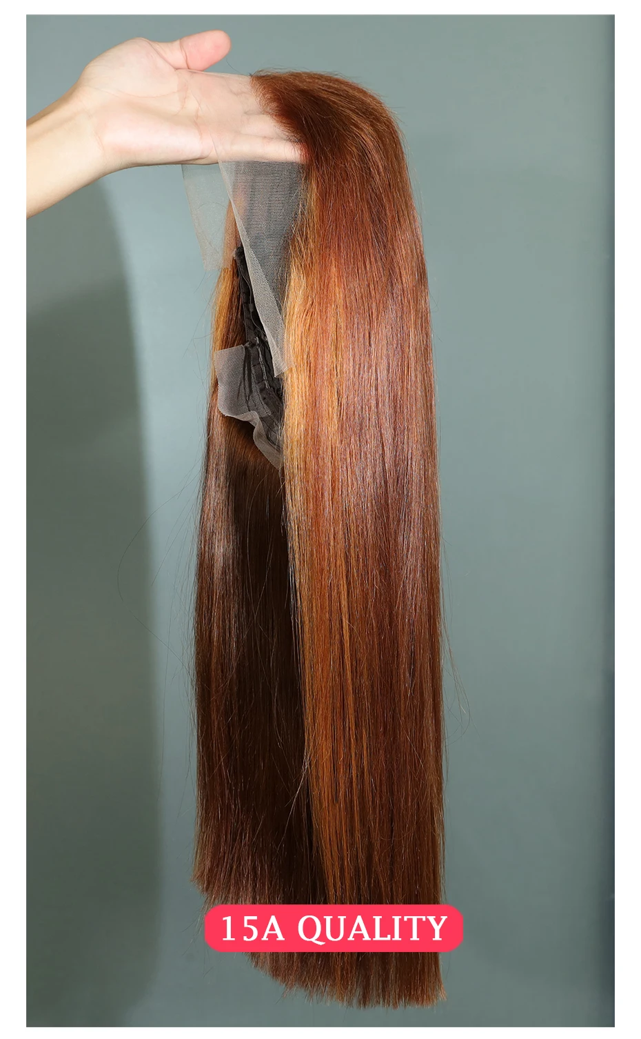 15A 13x4 Rohes Vietnamesisches Super Double Drawn Bone Straight Perücke Aschblonde Echthaarperücke 300 250% Dichte Gefärbte Lace Frontal Perücke – Detail 7