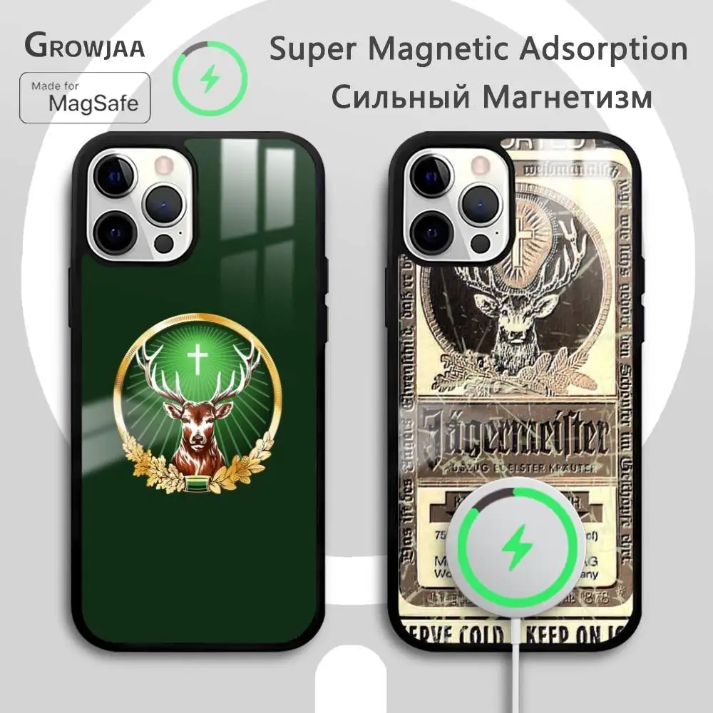 Casing Ponsel LOGO J-Jagermeisters Untuk IPhone 17 16 15 14 13 12 11 Pro Max Plus Mini Magsafe Wireless Magnetic Funda