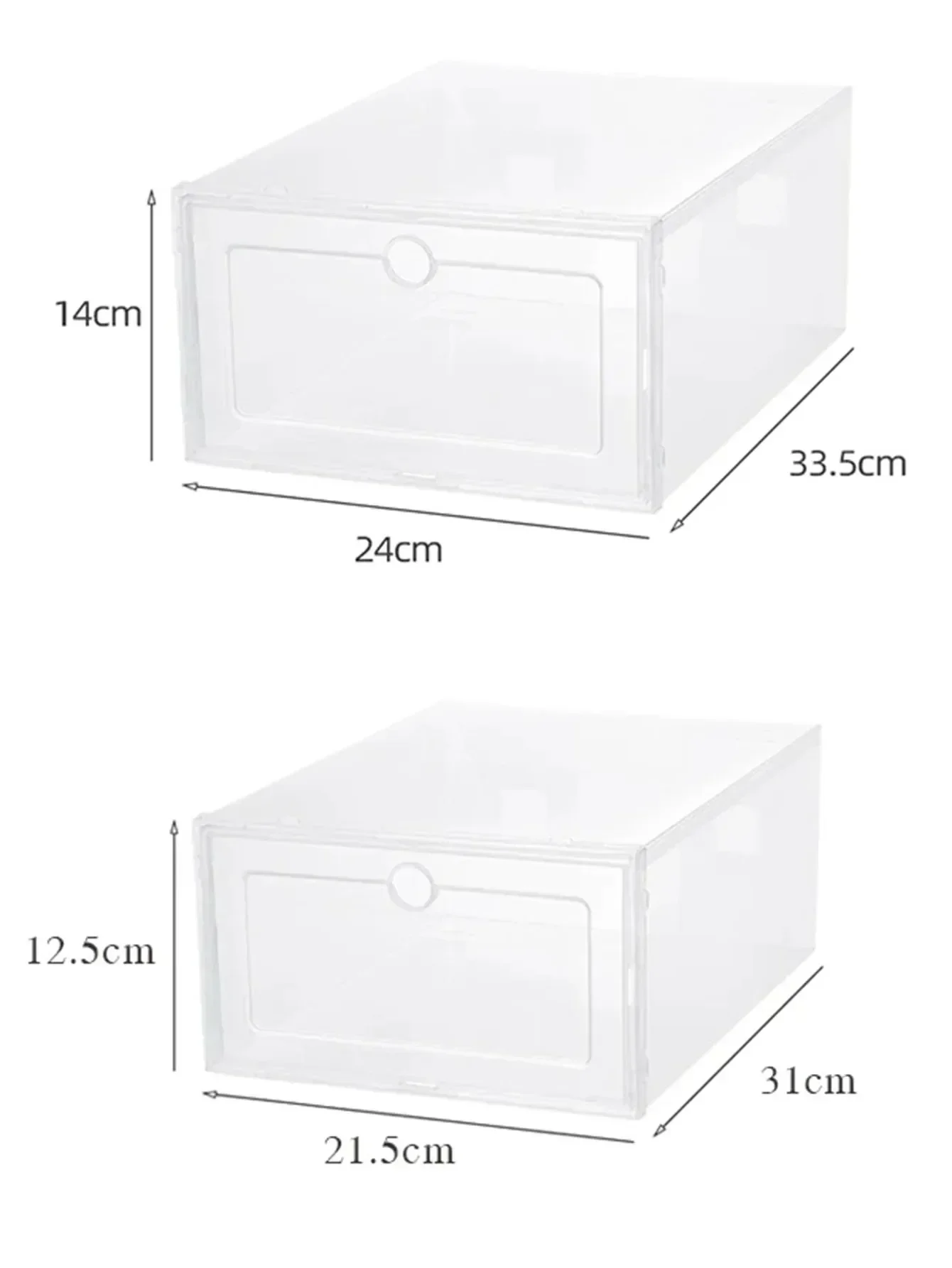 6pcs/set DIY Shoe Rack Foldable Sneaker Storage Organizers Plastic Shoe Box Storage Containers Home Organization and Storage