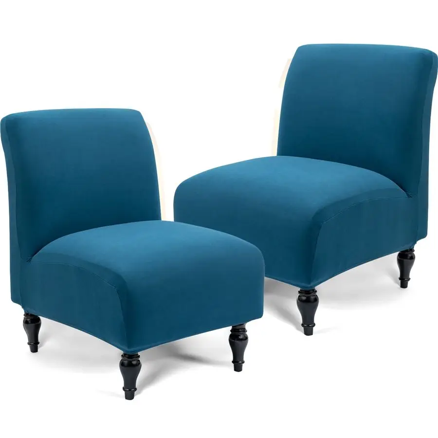 

Armless Accent Chair Cover Slipcover,Slipper Chair Stretch Spandex Removable for Armless Chair Furniture Protector Covers for L