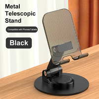 Foldable Desktop Phone Holder, Dual-Axis 360° Adjustable Holder with Anti-Slip Base for Phones/Tablets, Ergonomic