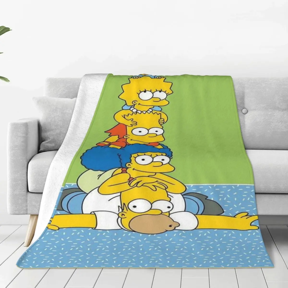 

Custom 3D Print Simpsons Cartoon Blankets Breathable Soft Flannel Sprint Throw Blanket for Couch Car Bedding