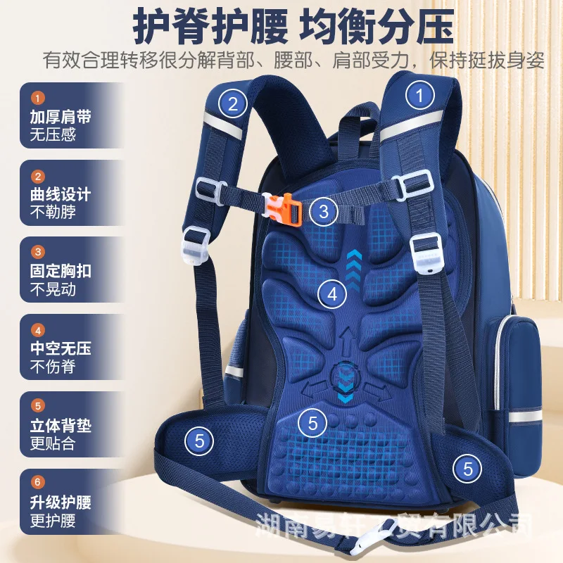 2024 New Children\'s Schoolbag Lightweight Waterproof Elementary Students Kids Backpack Quality Durable Boys Girls Shoulder Bags