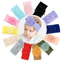 1PC Baby Girls Headbands Floral Elastic Nylon Headbands for Baby Newborn Girls Flower Hairbands Party Kids Hair Accessories