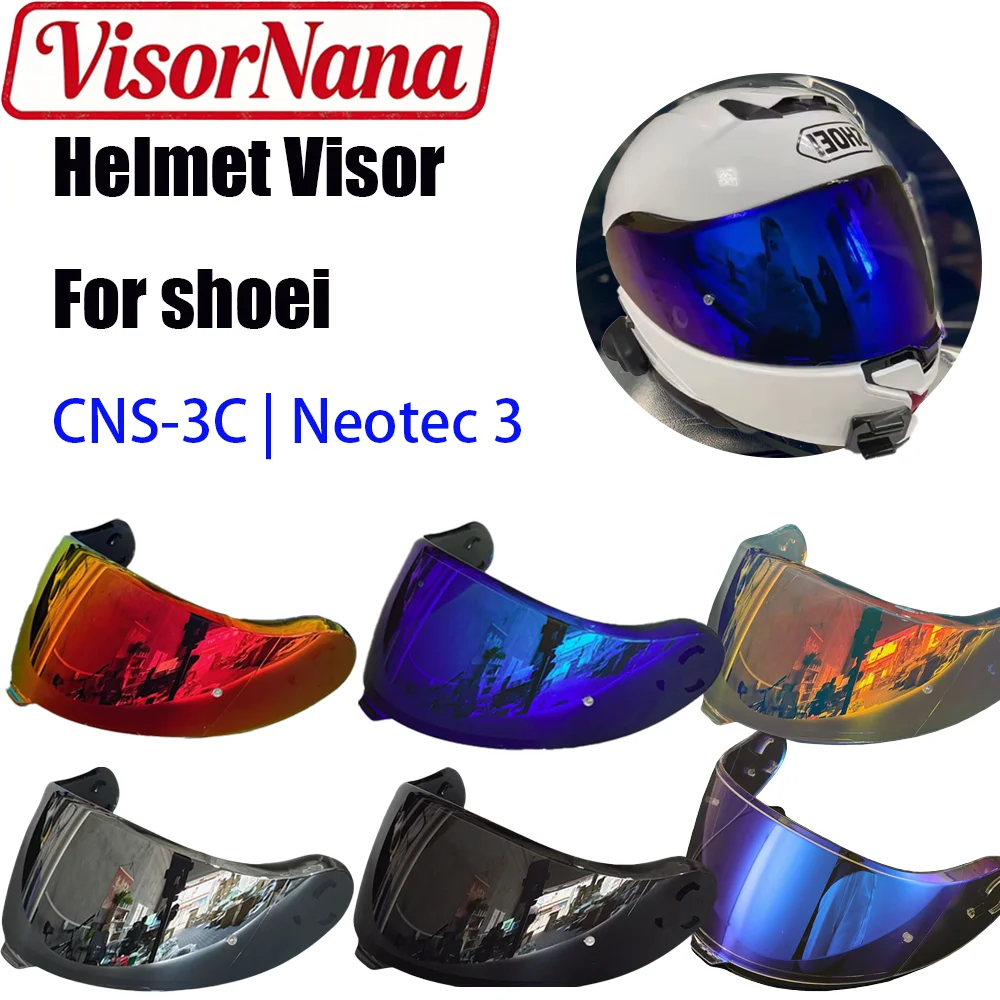 For SHOEI Neotec 3 CNS-3C Helmet Visor Lens Windshield Sunshade Replacement Shield Casco Moto Accessories Capacetes
