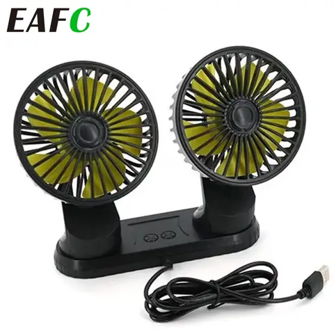 에이에이프시 360 °   자동차 팬 회전 냉각 바람 저소음 여름 자동차 에어컨 차가운 팬 환기 자동차 쿨러 홈 USB 팬