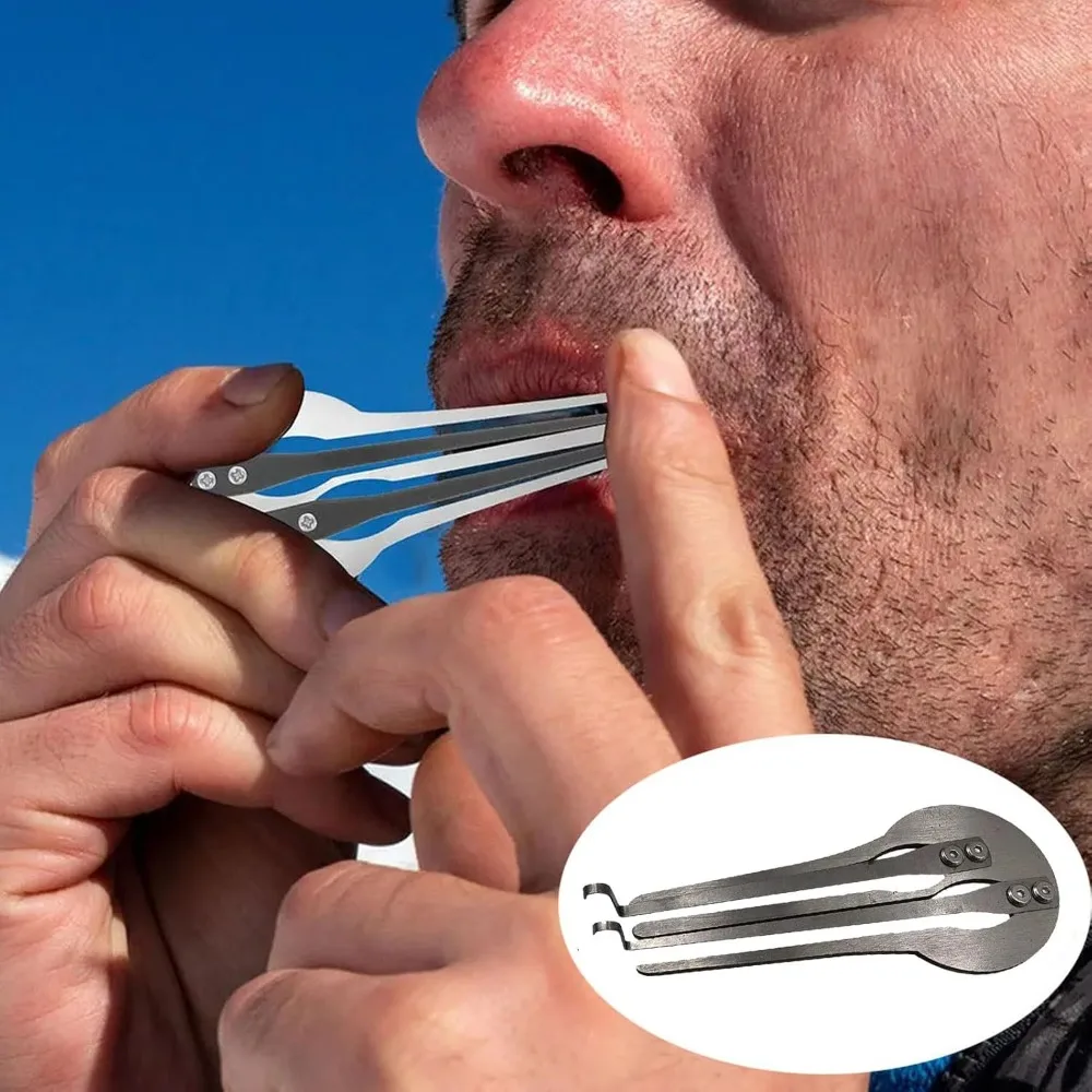 Portable Brass Metal Reeds Jaw Harp Handmade Easy to Learn Mouth Harp Silver Double Tone Folk Harmonica Ethnic Music Performance
