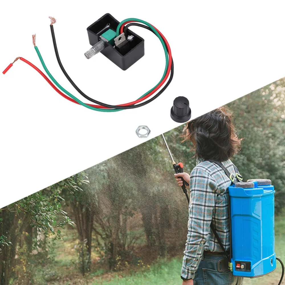 2PCS Plastic and Metal Electric Sprayer Speed Controller 12V Black Sprayer Switch Lightweight Sprayer Adjustment Switch