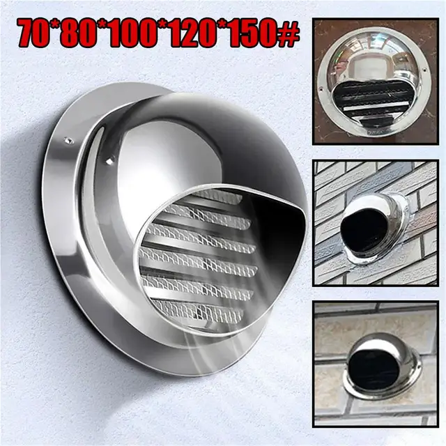 Stainless Steel Wall Ceiling Air Vent Ducting Ventilation Exhaust Grille Cover Waterproof Outlet Heating Cooling Vents Cap 3 Stainless Steel Wall Ceiling Air Vent Ducting Ventilation Exhaust Grille Cover Waterproof Outlet Heating Cooling Vents Cap 3
