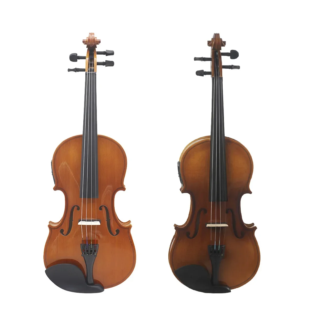 Electro-acoustic, solid wood EQ violin, student adult learning to play electronic violin