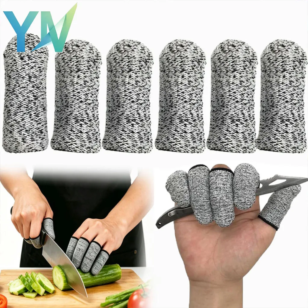 10-100PC Heavy Duty Anti Cut Finger Protector Wear Resistant Reinforced Sleeve for Harvesting Carving Moving Garden Workshop Use