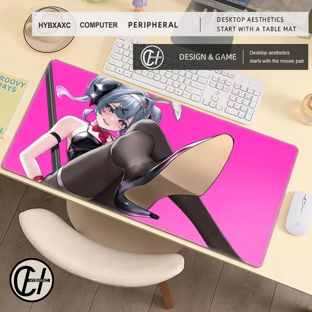 Hot 3mm Rabbit Hole Aesthetic Anti-slip Rubber Mouse Pad Anime Figure Hentai Bunny Girl Computer Desk Mat Cute Desk Accessories