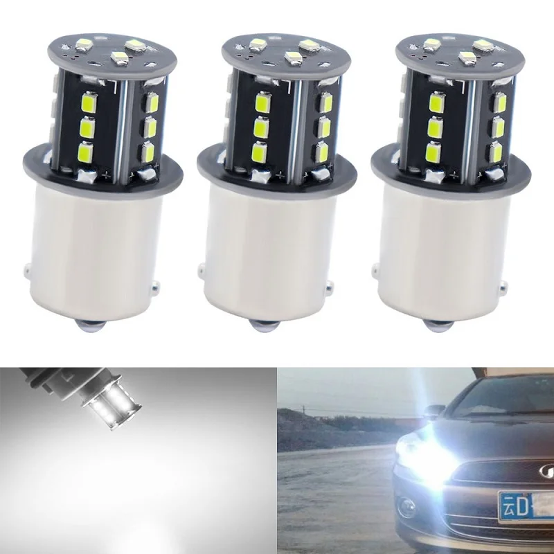 300X AC12V 1156 BA1511157 BAY15D 18 SMD 2016 LED T20 7440 7443 T25 3156 3157 Tail Brake light Parking Bulb DRL AC 12V