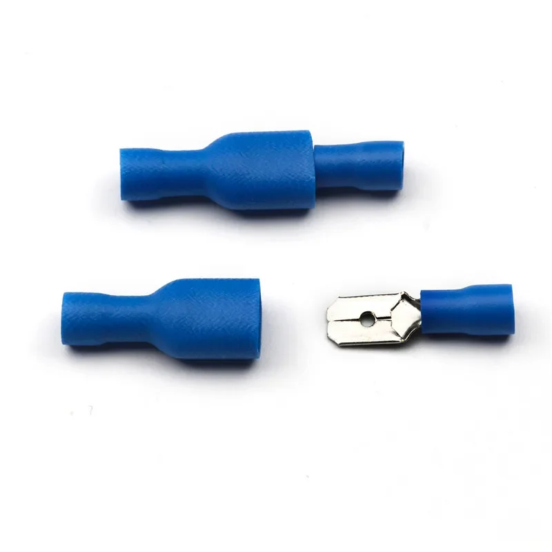 100pcs/50pairs Insulated Spade Electrical Wire Crimp Terminals Female Male Cold Pressing Lugs Wire Connectors Wiring Cable Plug