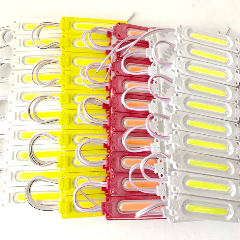12V COB LED Modules Advertising Luminous Characters Backlight Modules IP65 Waterproof White Red Blue Green Yellow Pink 10 Pieces