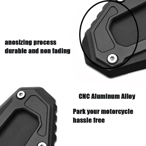 Imagen 2 del producto Para BMW F800GS F900GSADV F900GS ADVENTURE 2024 2025 motocicletas soporte de extensión pie soporte lateral placa ampliadora Pad