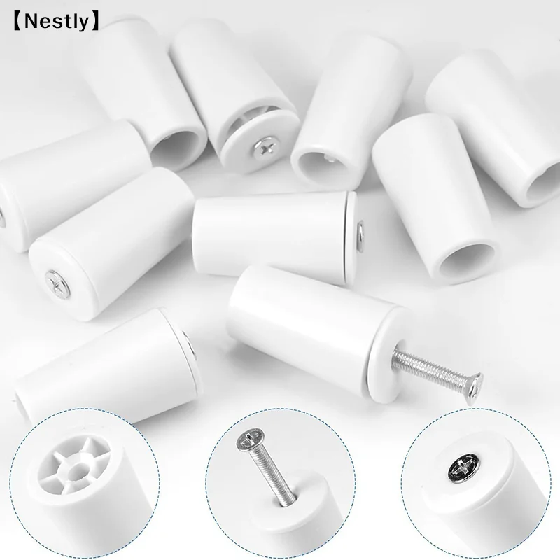 8pcs White Plastic Blind Stoppers Smooth Compact Roller Shutter Repair Curtains Accessories Window Blind Stopper Parts〔Nest〕