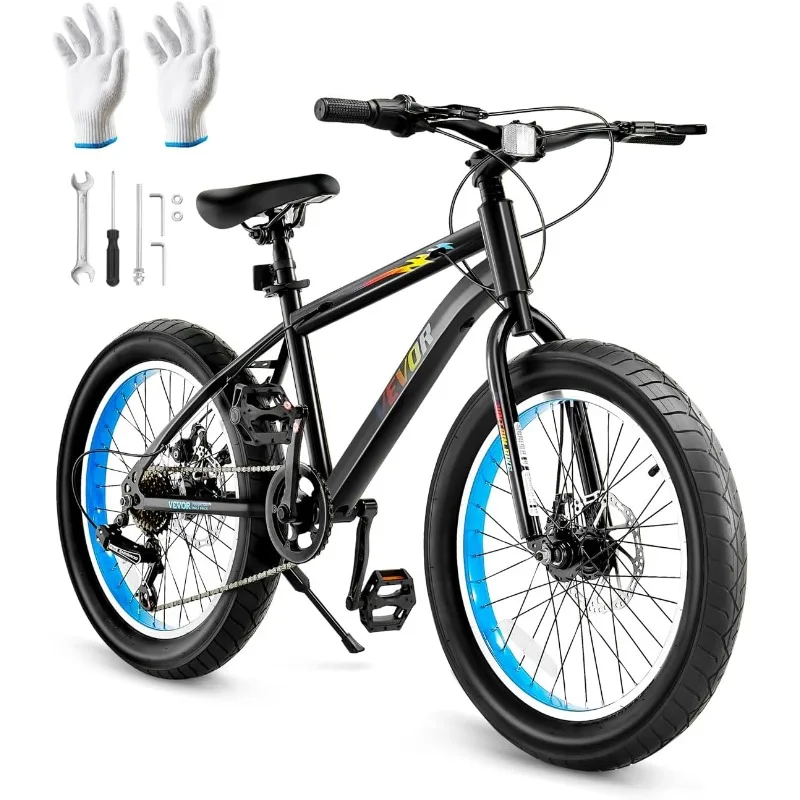 VEVOR Bicicleta de montaña para hombre/mujer, tamaños de 20"/26"/29", cambio de giro de 7/21/24 velocidades, suspensión delantera o doble,