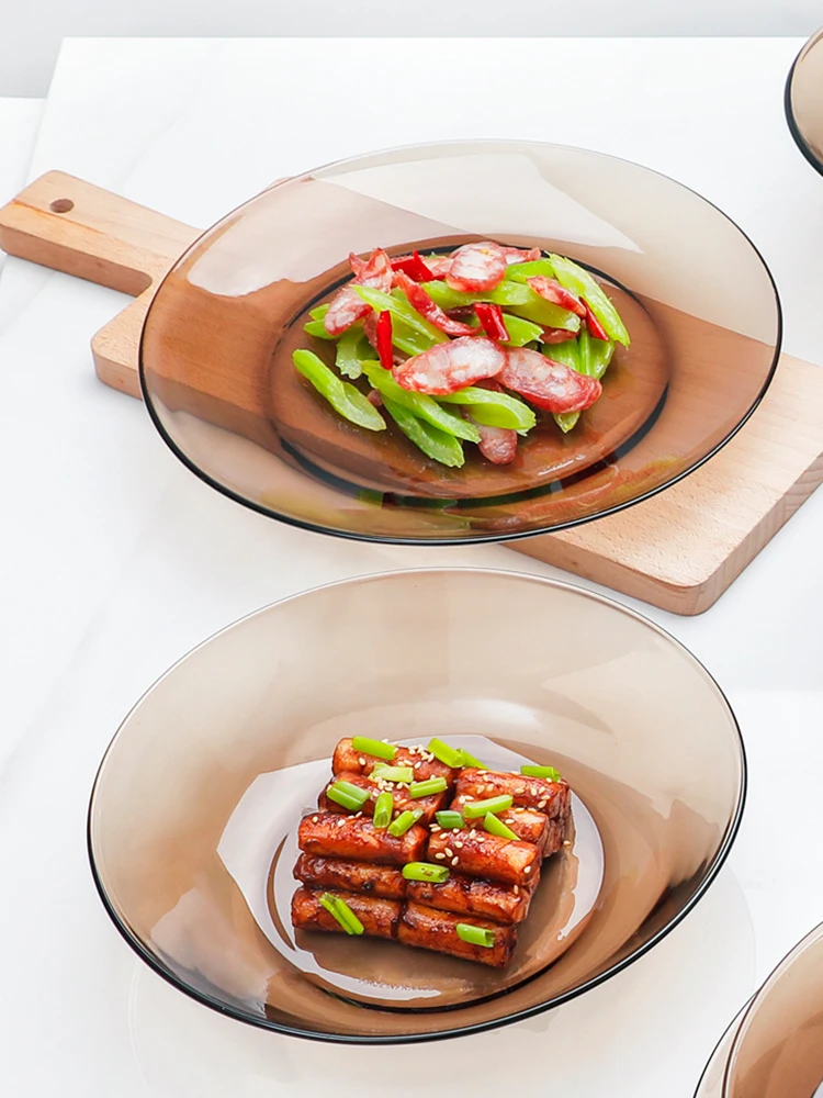 Juego de 2 Platos Hondos de Vidrio Templado DURALEX, Resistentes al Calor, para Cocina Occidental y Frutas, Estilo Nórdico, P...