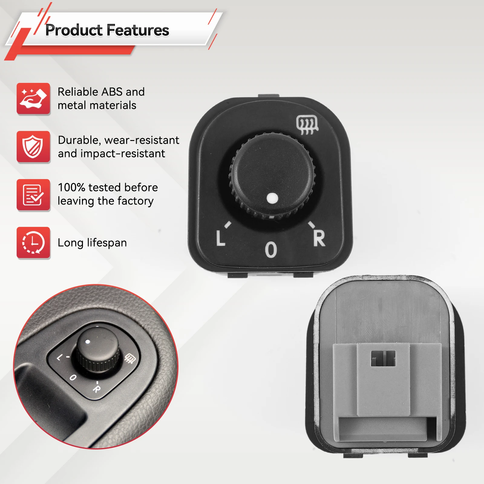 Side Mirror Switch Knob for VW GTI Rabbit jetta mk5 golf MK5 MK6 Plus tiguan passat b6 CC Seat Alhambra 1K0959565K 1K0 959 565K