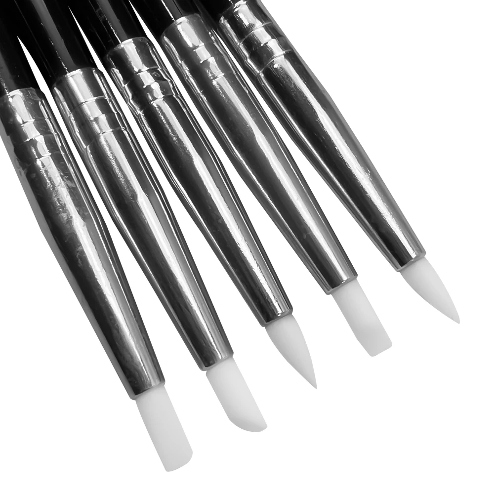 5 Pcs Dental Resin Brush Pens Shaping Silicone Tooth Tool For Adhesive Composite Cement Porcelain Teeth Tools Dentistry Lab Tool