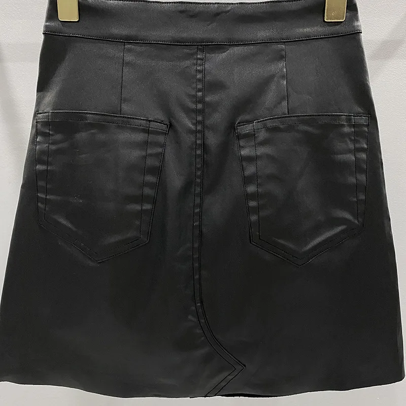 HKSH Letnia Nowa Damska Y2K Dark Techwear Punkowa Moda Uliczna Casualowa Spódniczka Mini A-line z Denimu z Wykończeniem HK5434