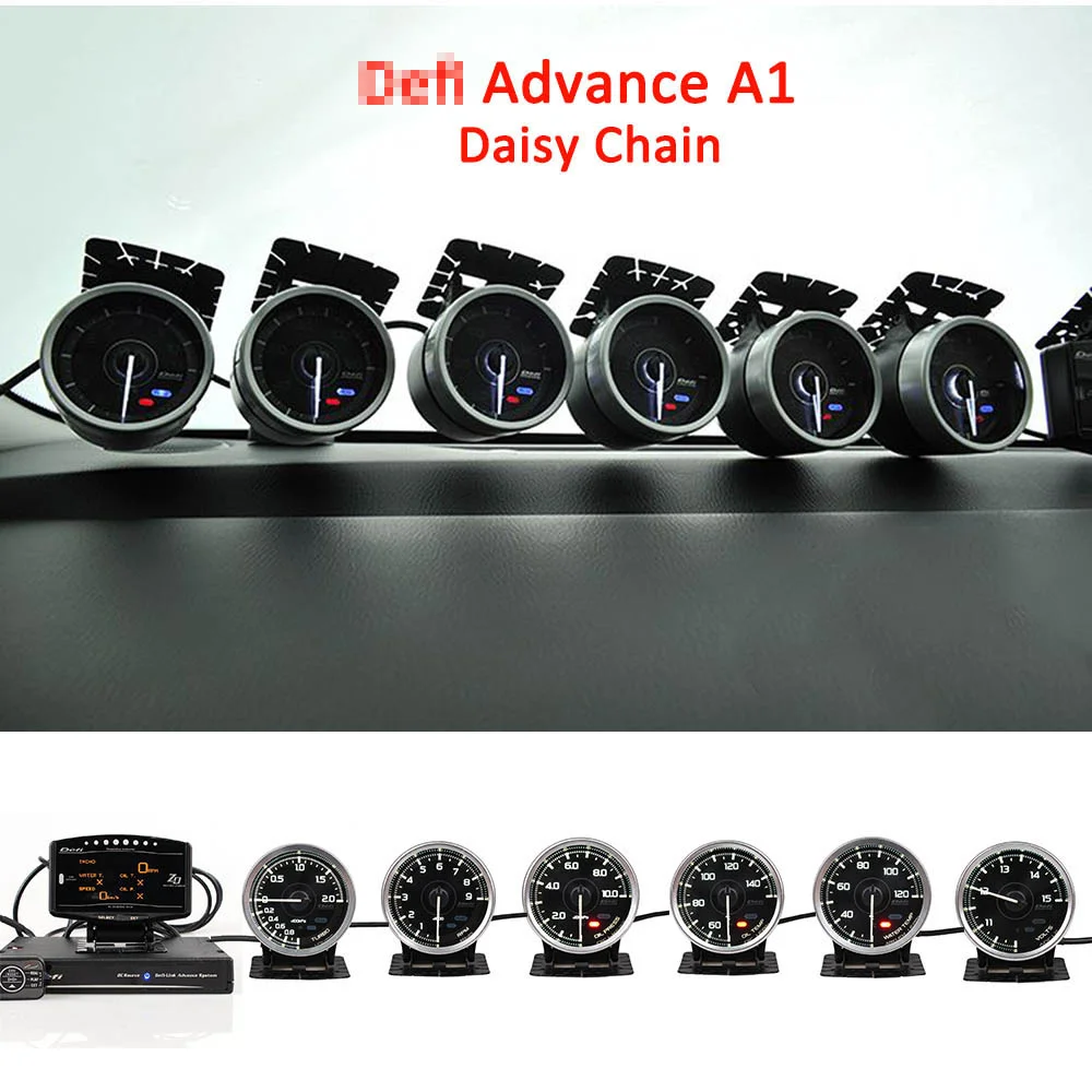 HA Accessories Def I Advance A1 Daisy Chain Gauges OBD2 60mm 7Colors Oil Pressure Water Oil Temp EGT Exhaust Temp Turbo Boost