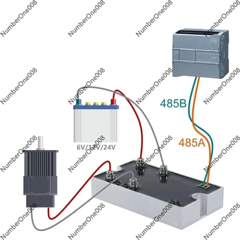 RS485 DC Motor Driver Module, 12V 24V Speed Controller with Forward Reverse, Modbus Protocol Regulator