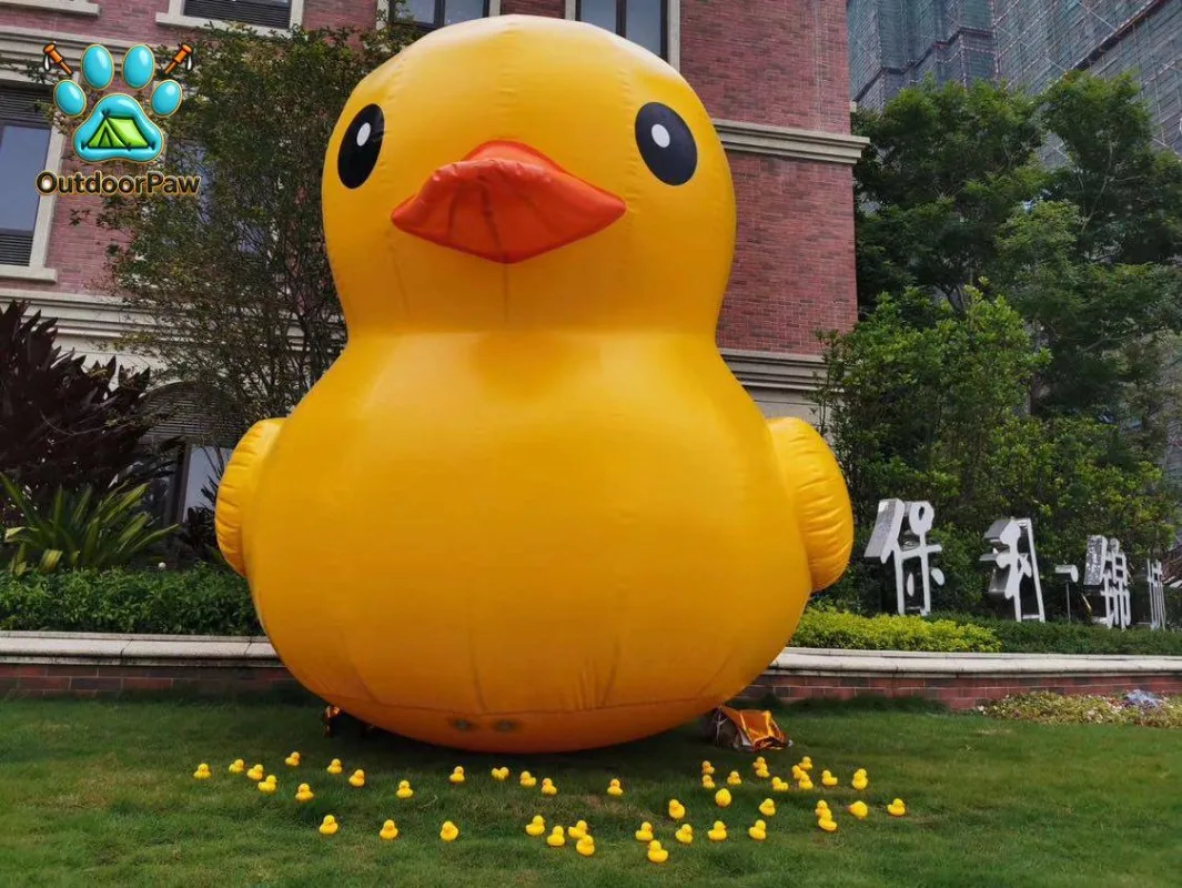 Fixed big yellow duck, water inflatable Hong Kong big yellow duck