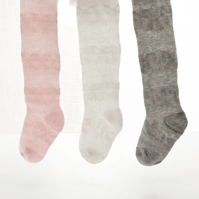 White Tights for Girls Sticky Child Girl Kids Summer Cotton Bow Pantyhose Newborns Baby Infant Sock Pants Toddler Mesh Stockings