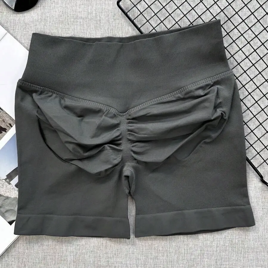 Women's High-Waisted Seamless Fitness Shorts: Tummy Control Compression, Butt-Lifting, High-Elastic Breathable, for YOGA