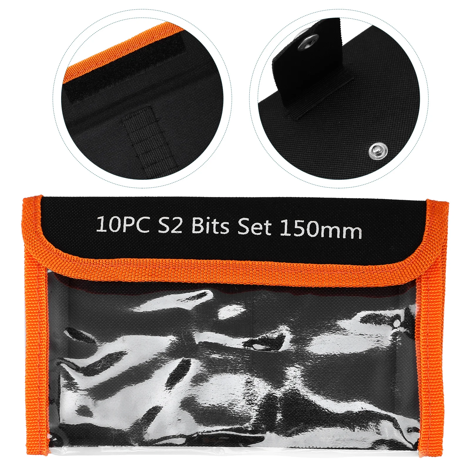 ชุดเครื่องมือชุดเก็บกระเป๋าผ้าใบขนาดใหญ่ 150 มม.เจาะ Bit Organizer ยาวกระเป๋าสําหรับฮาร์ดแวร์ Craftsmen DIY