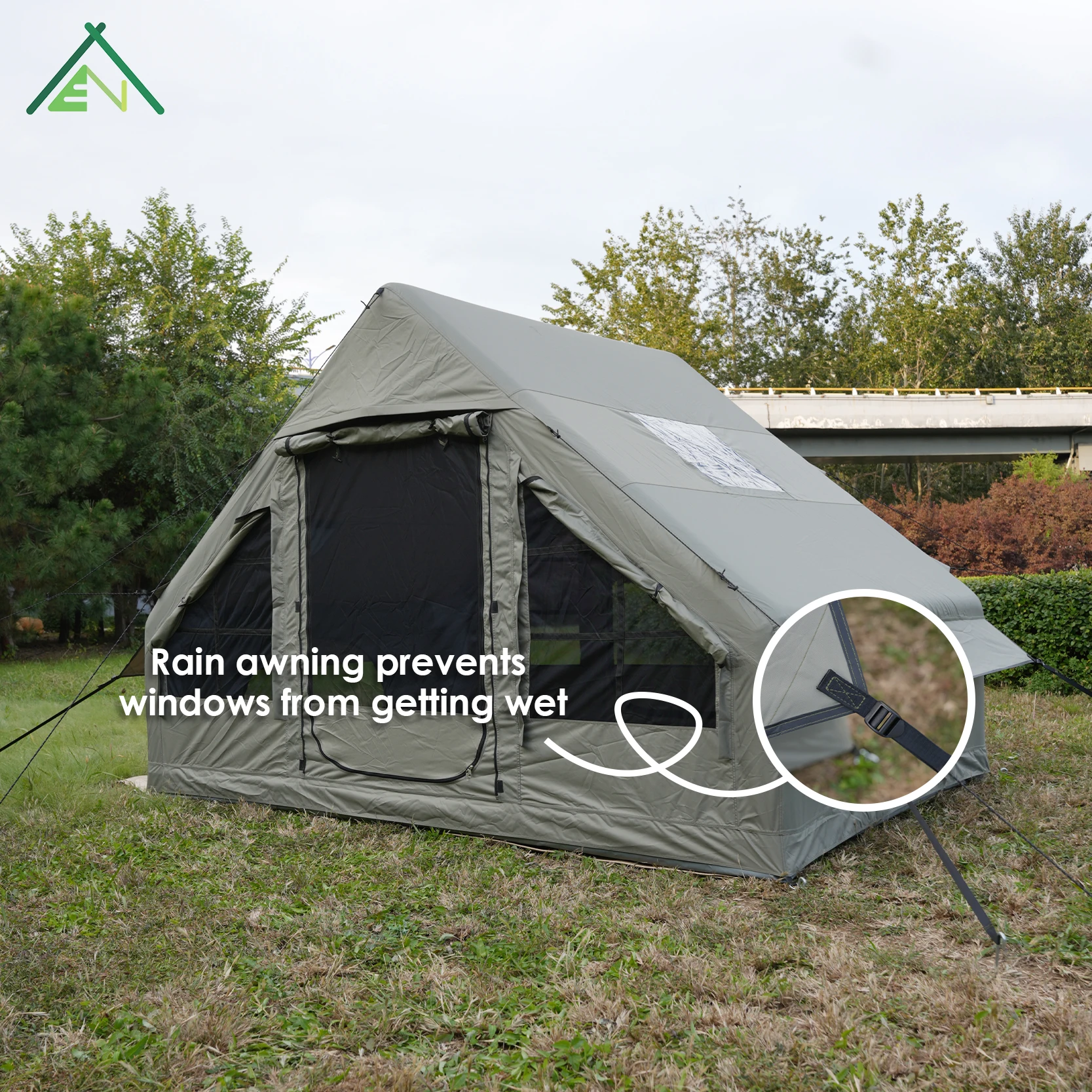 6.3sqm Four-season 600D Oxford Cloth Air Tent Camping Outdoor Inflatable Waterproof Foldable Lightweight House