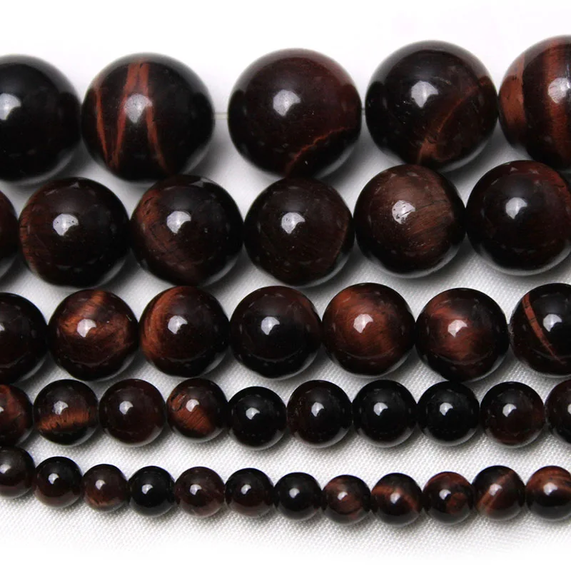 Wholesale AAA+ Quality Red Tiger Eye Natural Stone Round Loose Beads Strand For jewelry Making 4/6/8/10/12 mm DIY Bracelet 15\'\'