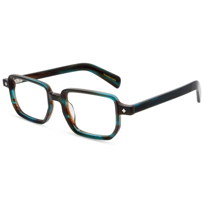 Box Design Classic Acetate Glasses Frame Unique Color Matching Trendy Personalized Optical Mirror