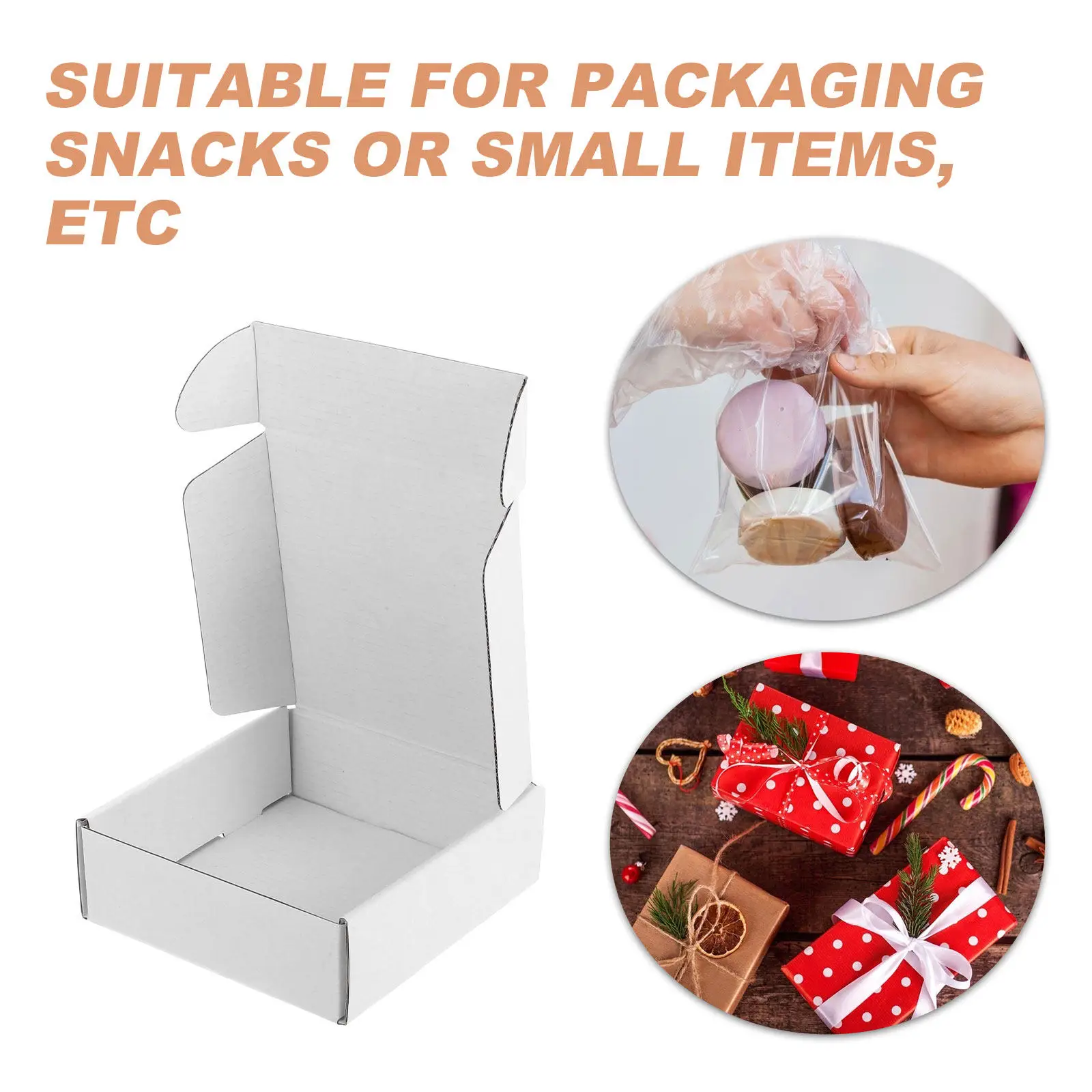 5Pcs White Cardboard Packaging Boxes For Storage For Small Items Soap Maker Ideal Mailing Shipping Labeling