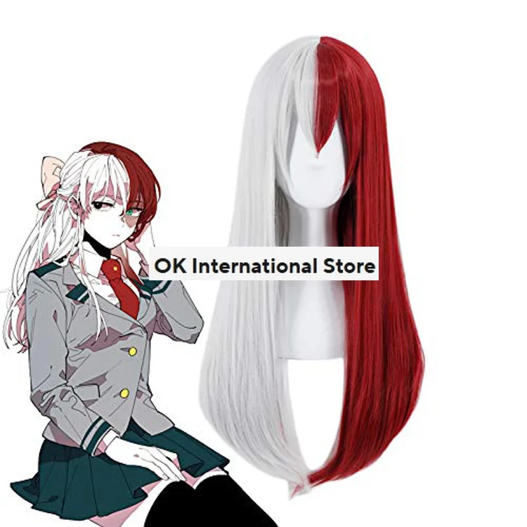 Anime Boku kein Held Akademie Todoroki Shoto Cosplay Kostüm Perücke japanische Party Comic Kimono Cosplay Anzug Doujin Gender swap Kleid