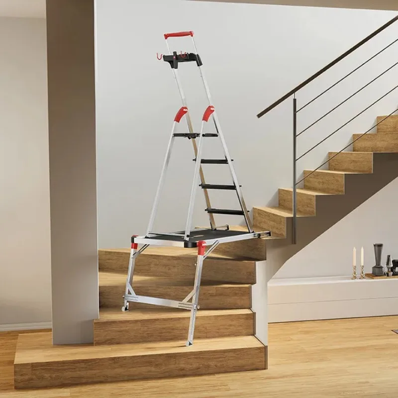 Multifunctional folding ladder climbing duplex staircase loft ladder platform