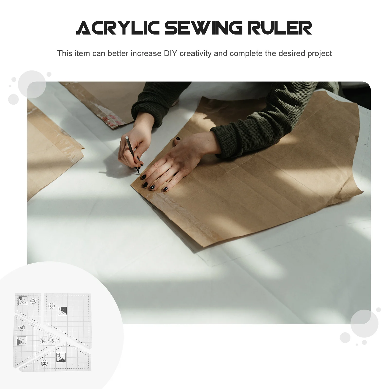 

1 set 1 Set Of Sewing Template Kit Clear Patchwork Templates For Diy Quilting Projects Lightweight Durable Quilting Template For