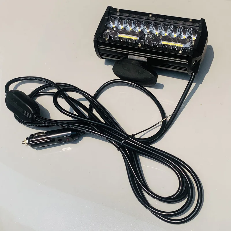 cigarette lighter led light bar 20" Slim Led light bar Magnetic Portable Spotlight Car spot/Flood headlight Offroad Fog lamp 4x4 truck ledbar With Magnet 12/24v Watt LEDS Phenomenal Luminous Intensity (7200 Lumens) 2 LEMIL LED Light Bar 15"