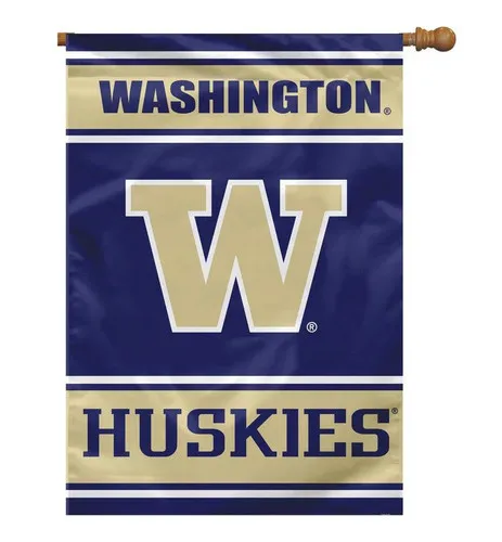 Washington Huskies Banner 28x40 House Flag Style 2 Sided ffm