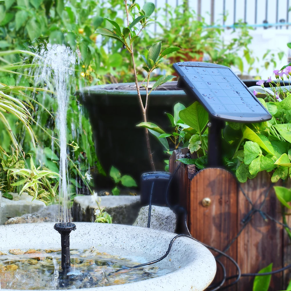 

1.8W 170L/H Small Garden Dc Solar Water Pump For Fountain Pool Aquarium Fish Tank Clean Water Use Black Color