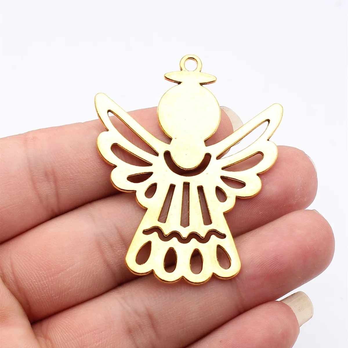 4pcs 57x46mm(2.24x1.81inch) 5 Colors Angels Watching Over Me Charms Jewelry Accessories Bulk